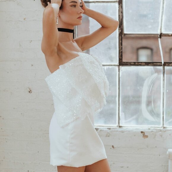 Brooklyn Beaded Bow Mini Dress - Picture 5 of 11